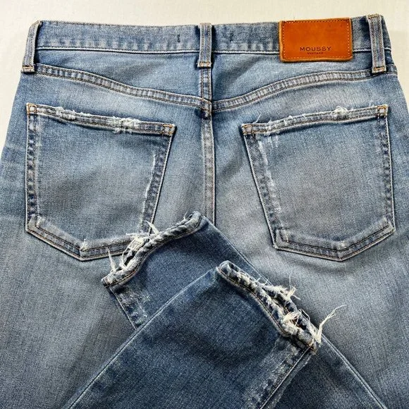 Moussy Vintage Velma Skinny Jeans Distressed in Blue Size 26
